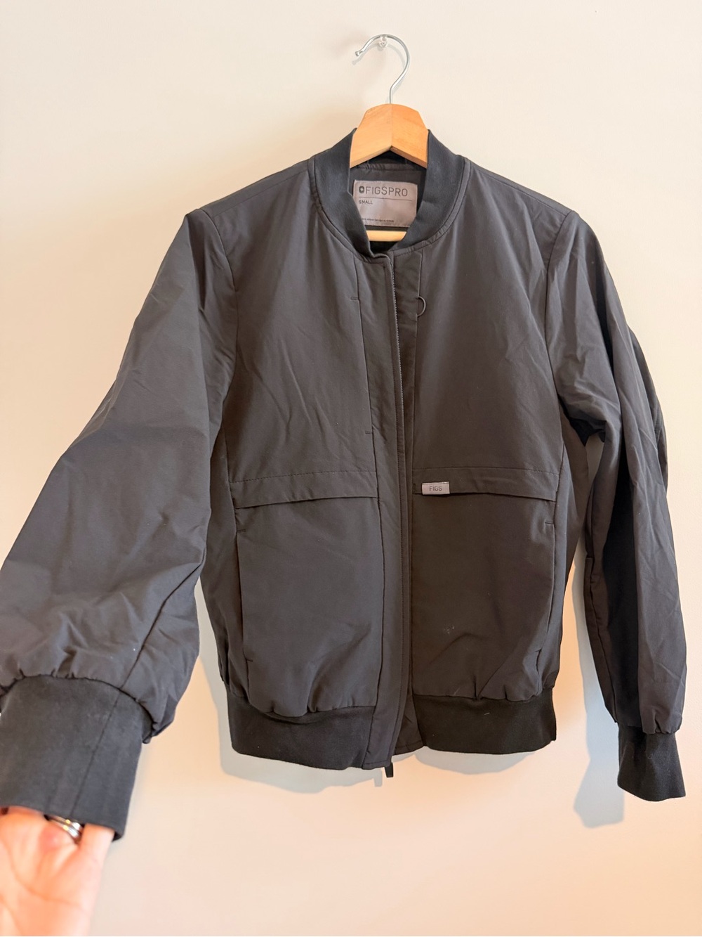 Figs Pro Float Bomber Jacket Black Size Small
